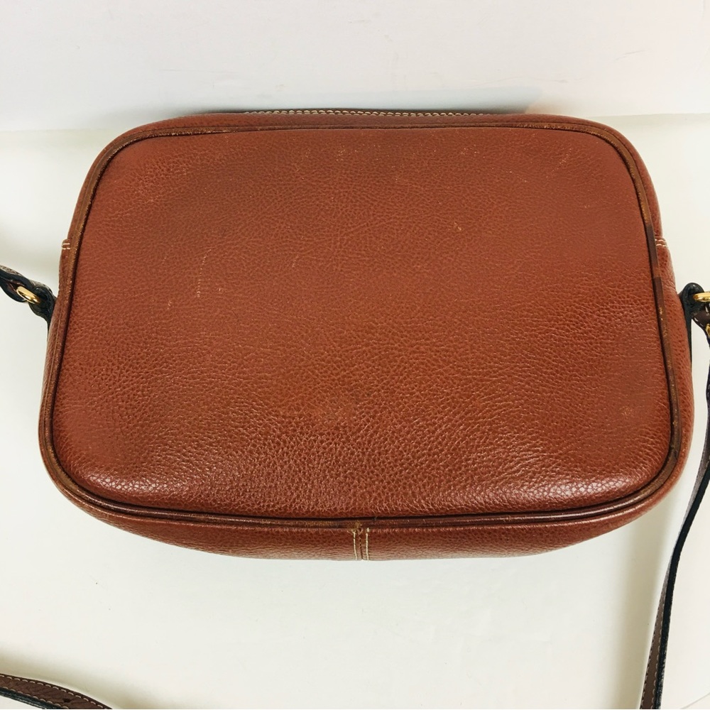 BALLY Woven Cognac Soft Leather Crossbody Bag 10” x 7” x 3” - Picture 8 of 12